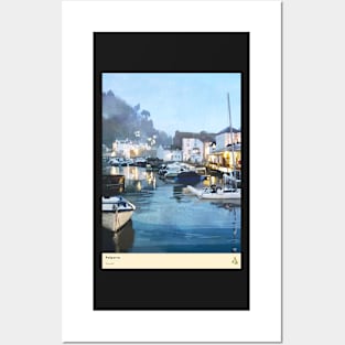 Polperro, Cornwall, Travel poster (Portrait) Posters and Art